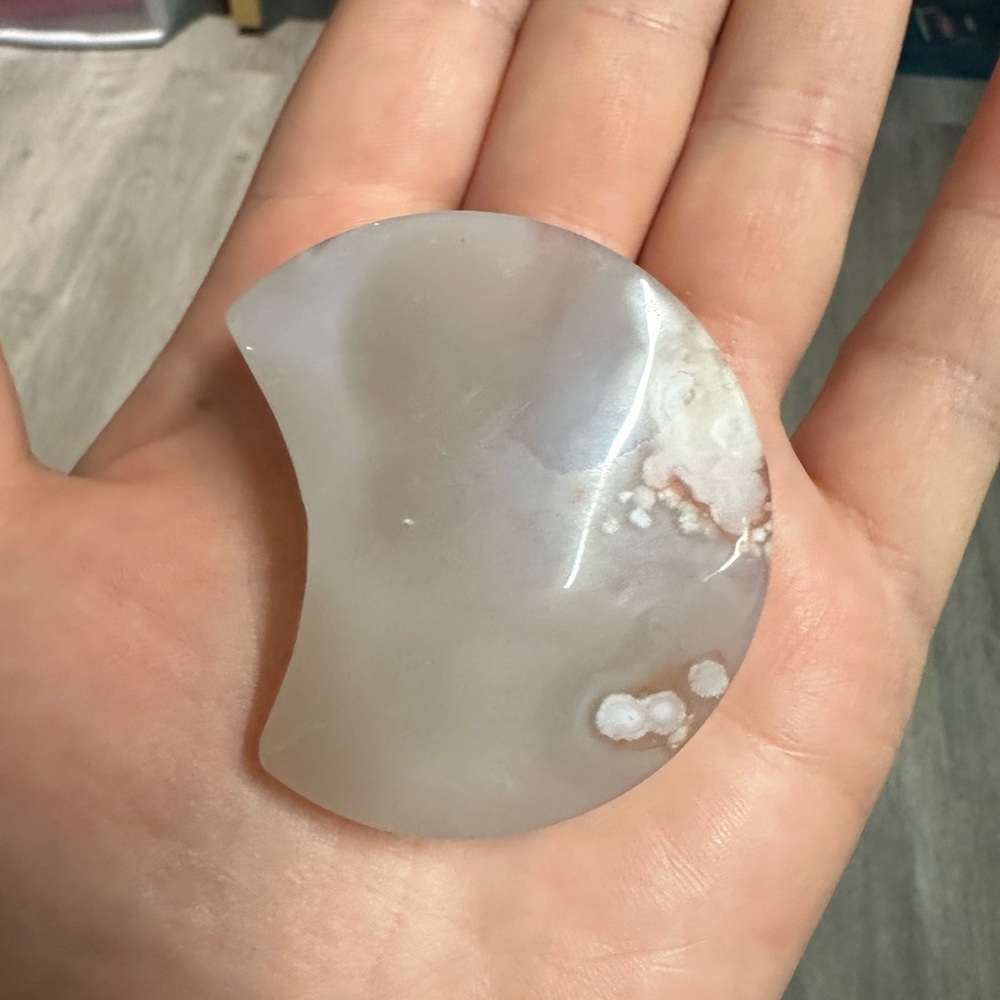 Stunning Flower Agate Moon *NEW*